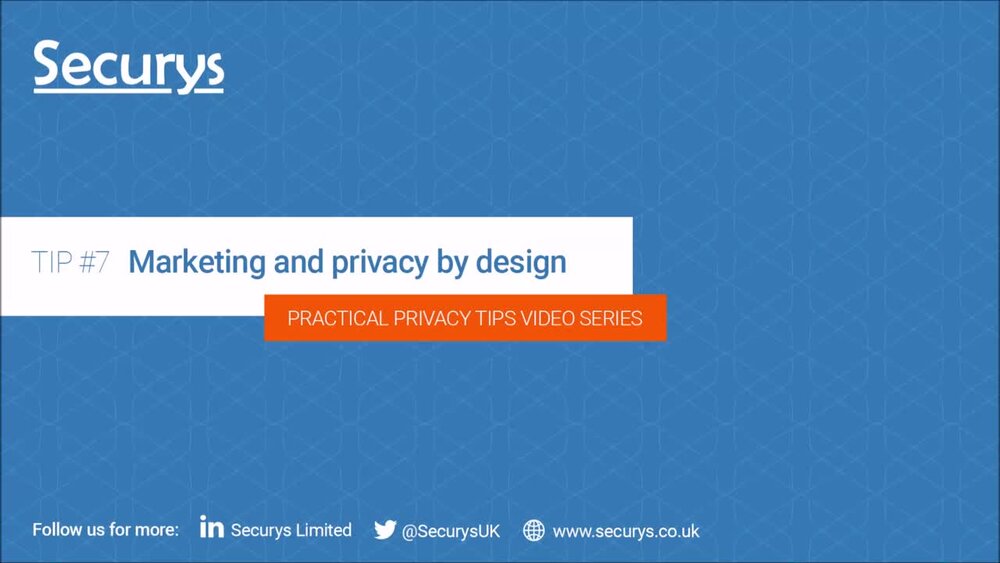 Marketing and privacy by design